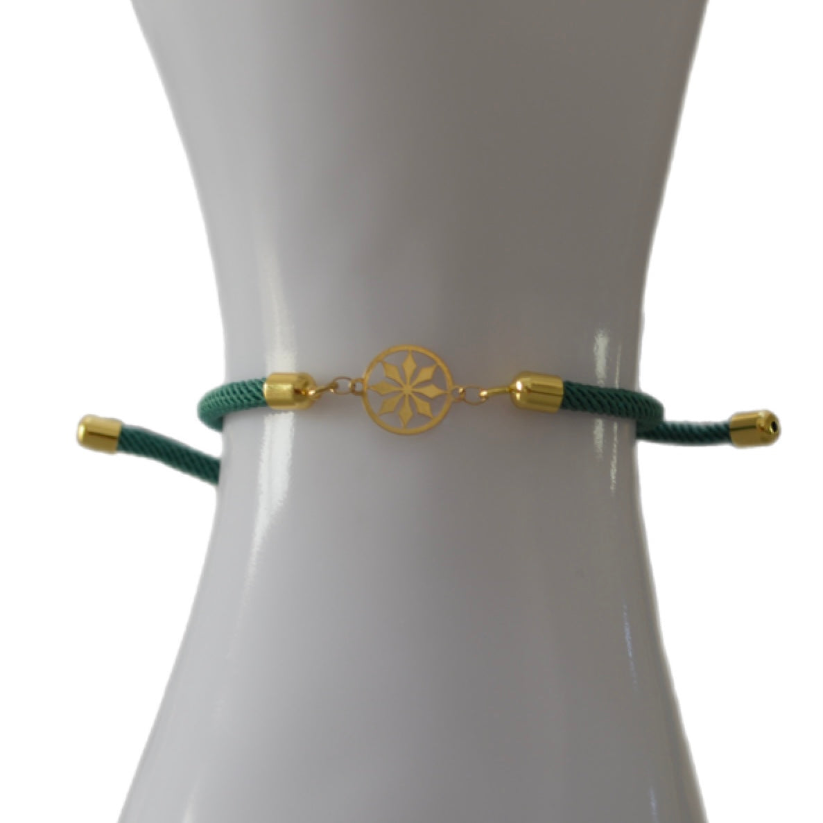 Rope Bracelet with 18K Gold Motif