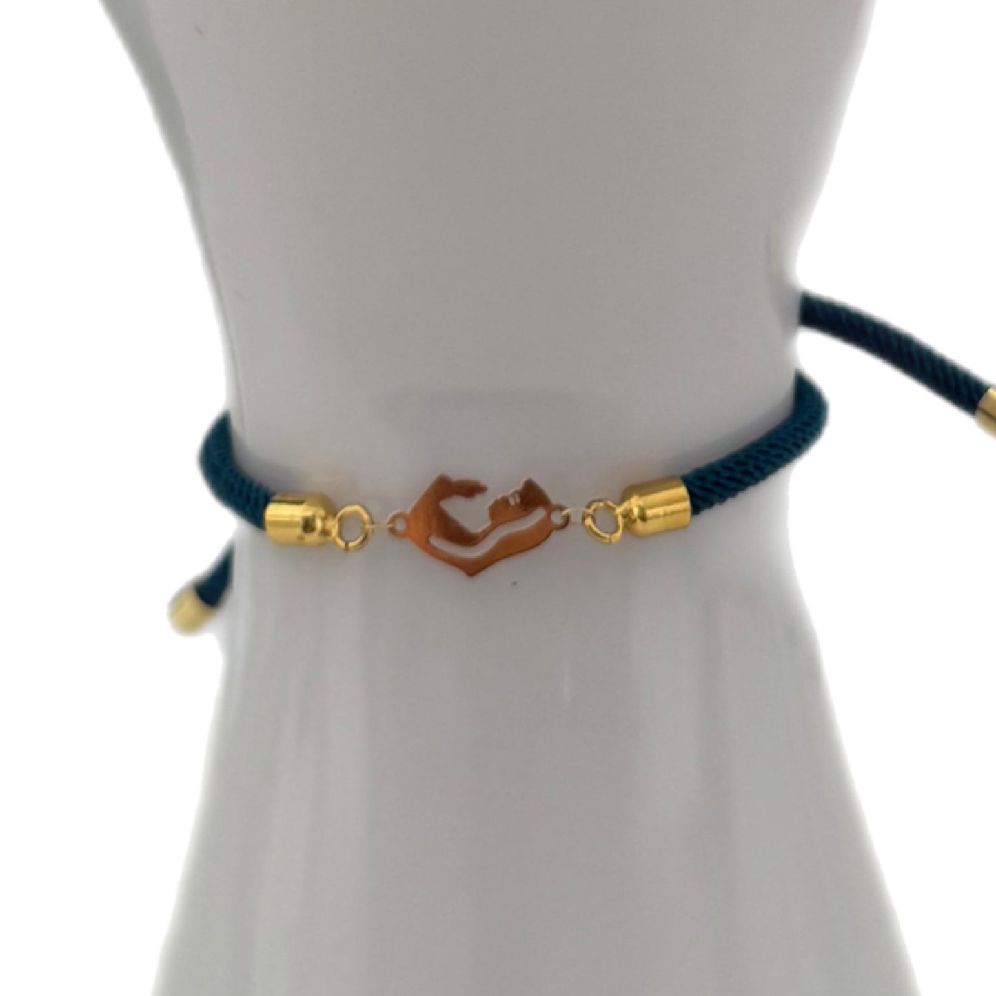 Rope Bracelet with 18K Gold Motif