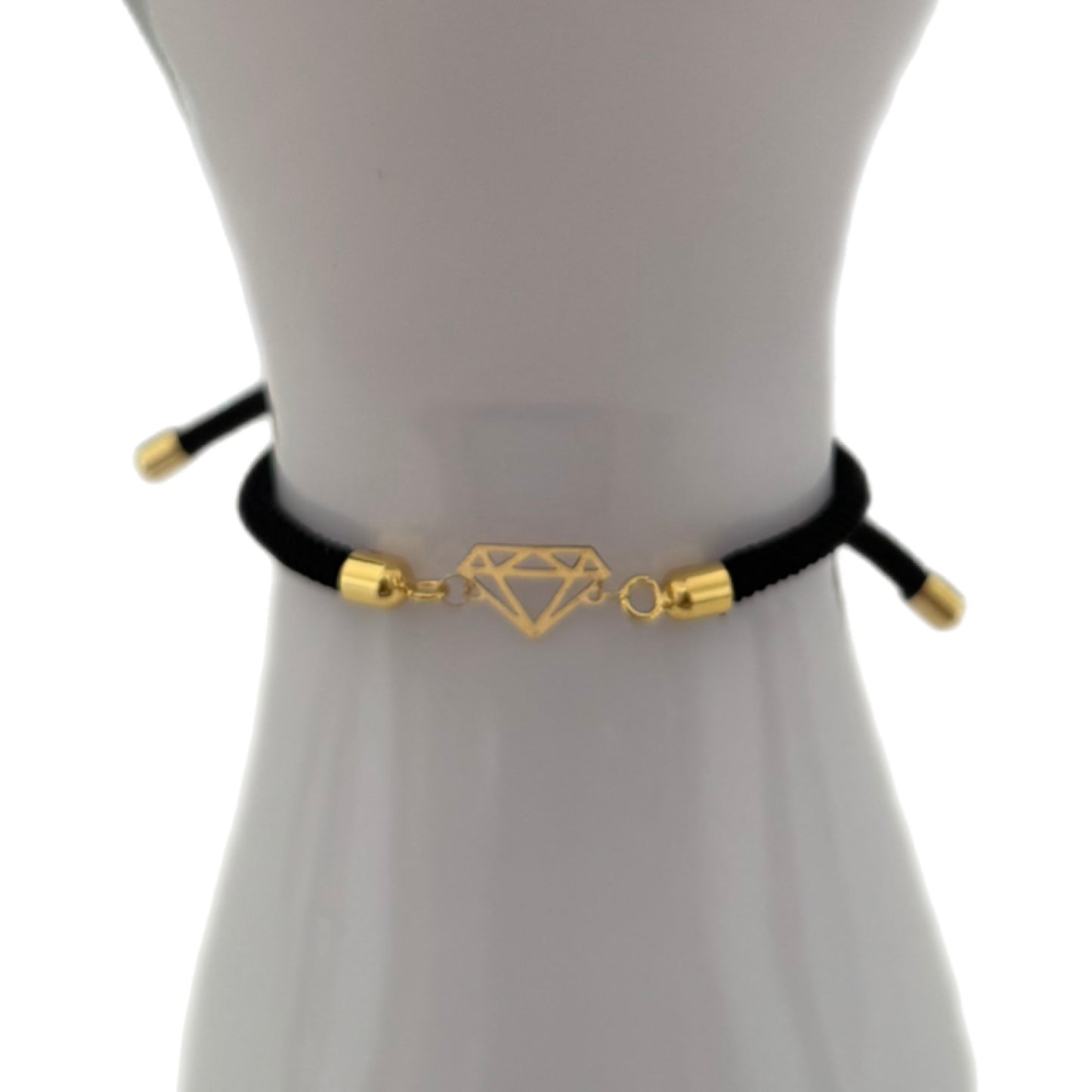 Rope Bracelet with 18K Gold Motif