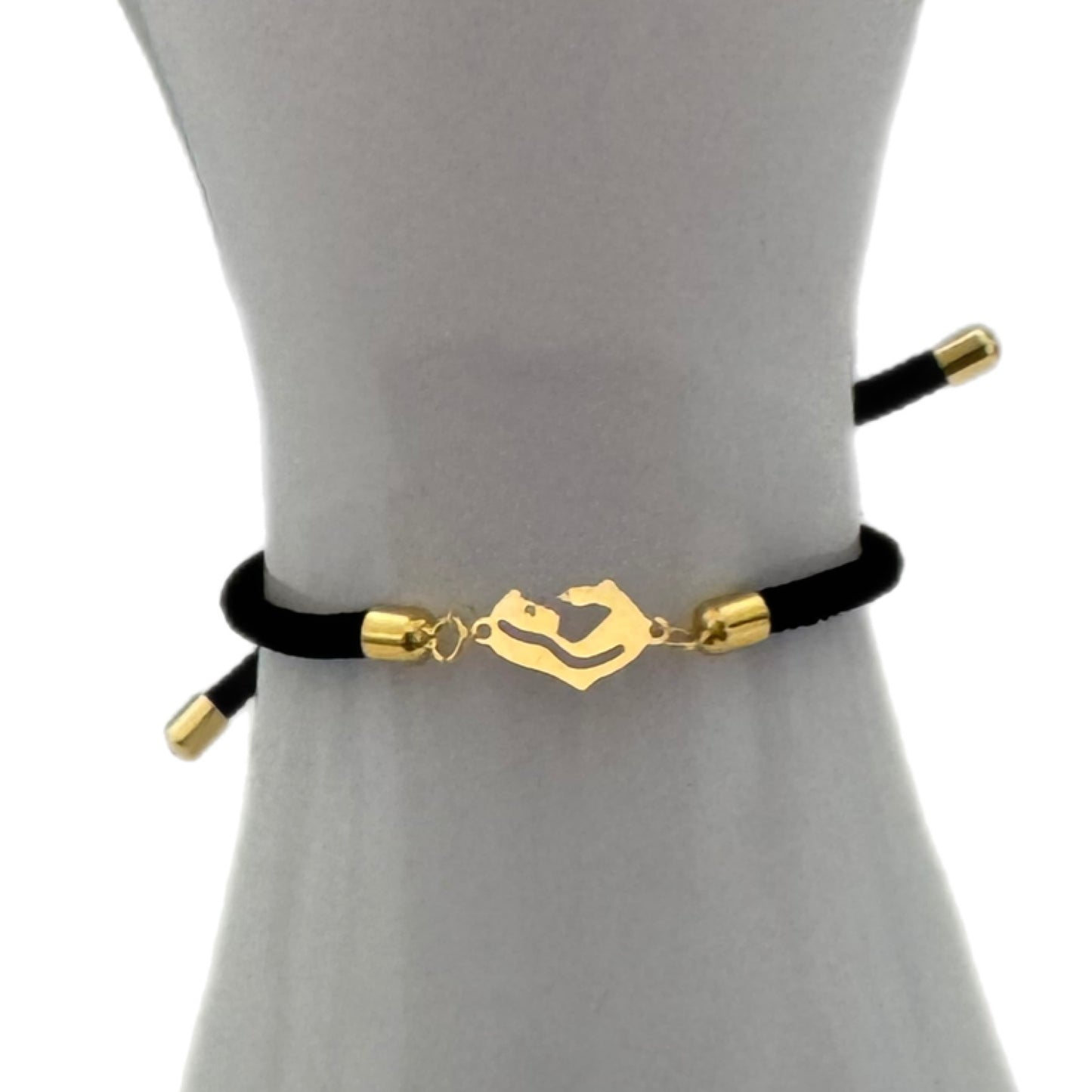 Rope Bracelet with 18K Gold Motif