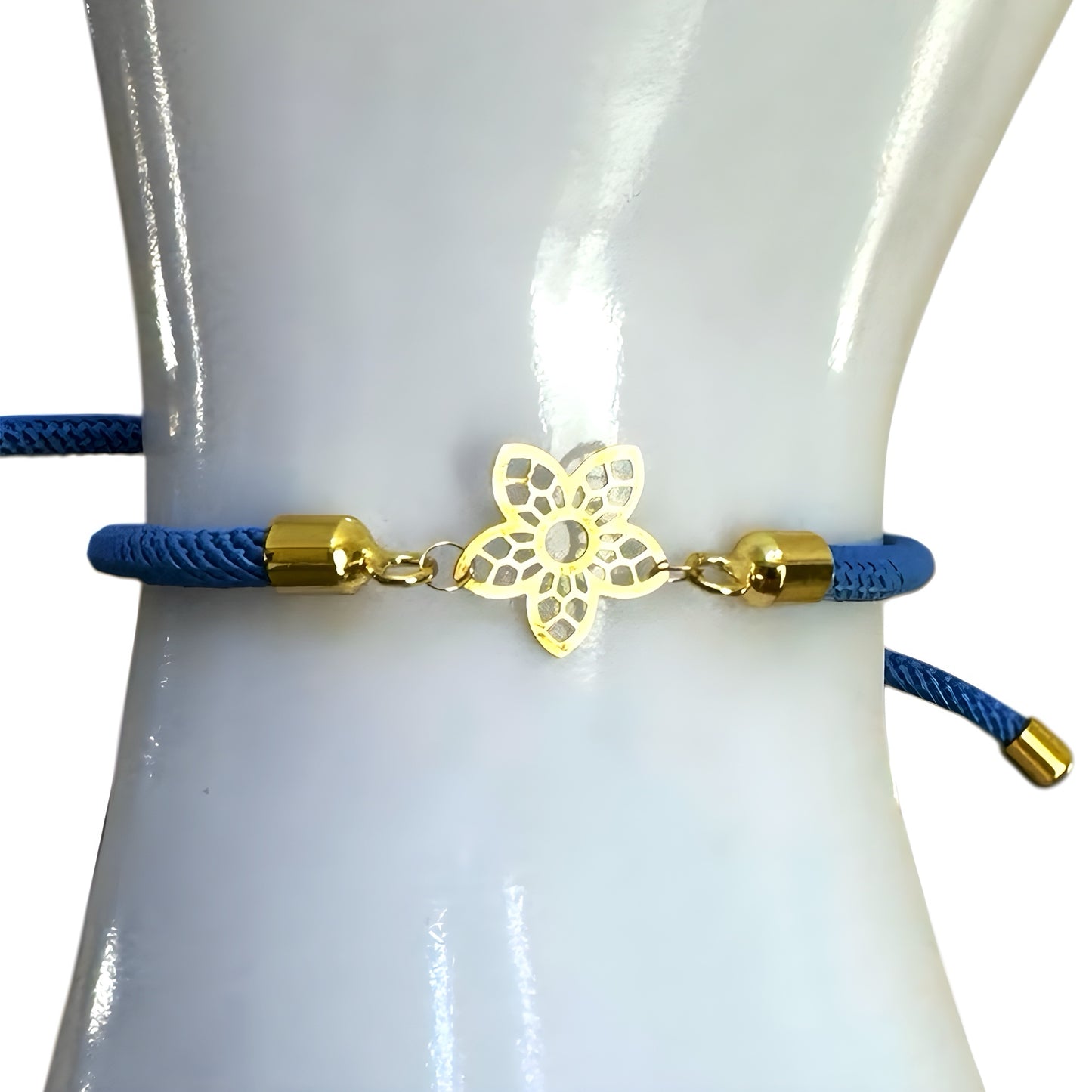 Rope Bracelet with 18K Gold Motif
