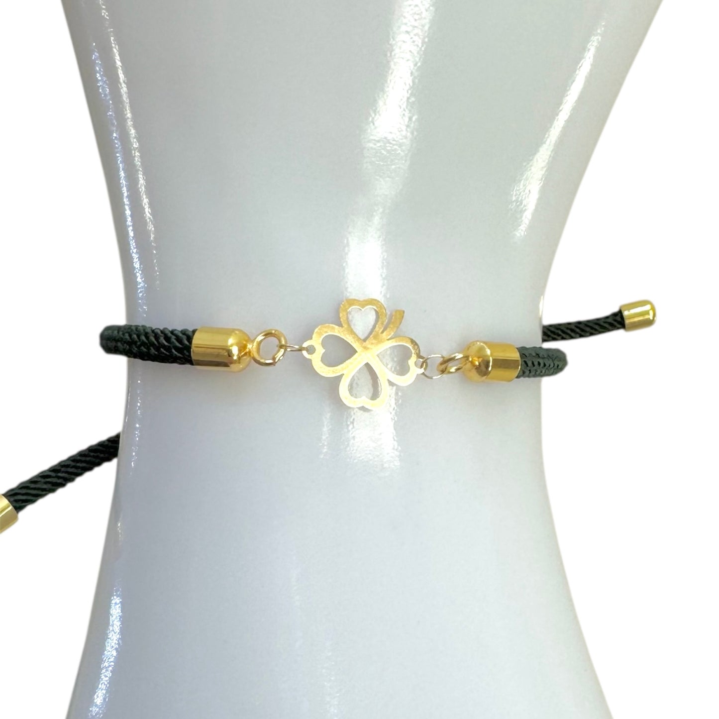 Rope Bracelet with 18K Gold Motif