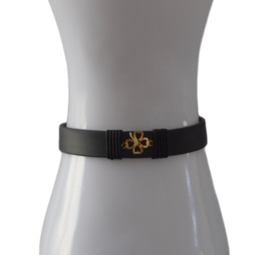 Rubber Bracelet with 18K gold