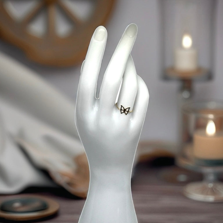 18K Chain and Motif Ring