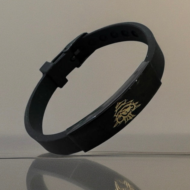 Rubber Bracelet and 18K Gold Cedar