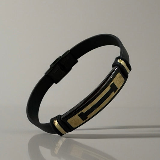 Rubber Bracelet and 18K Gold
