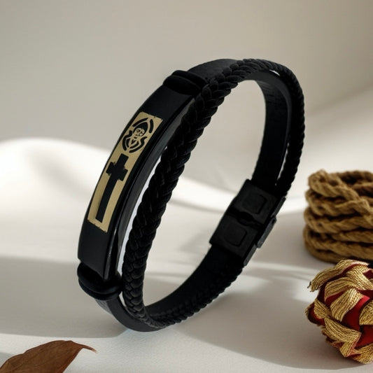 Rubber Bracelet and 18K Gold