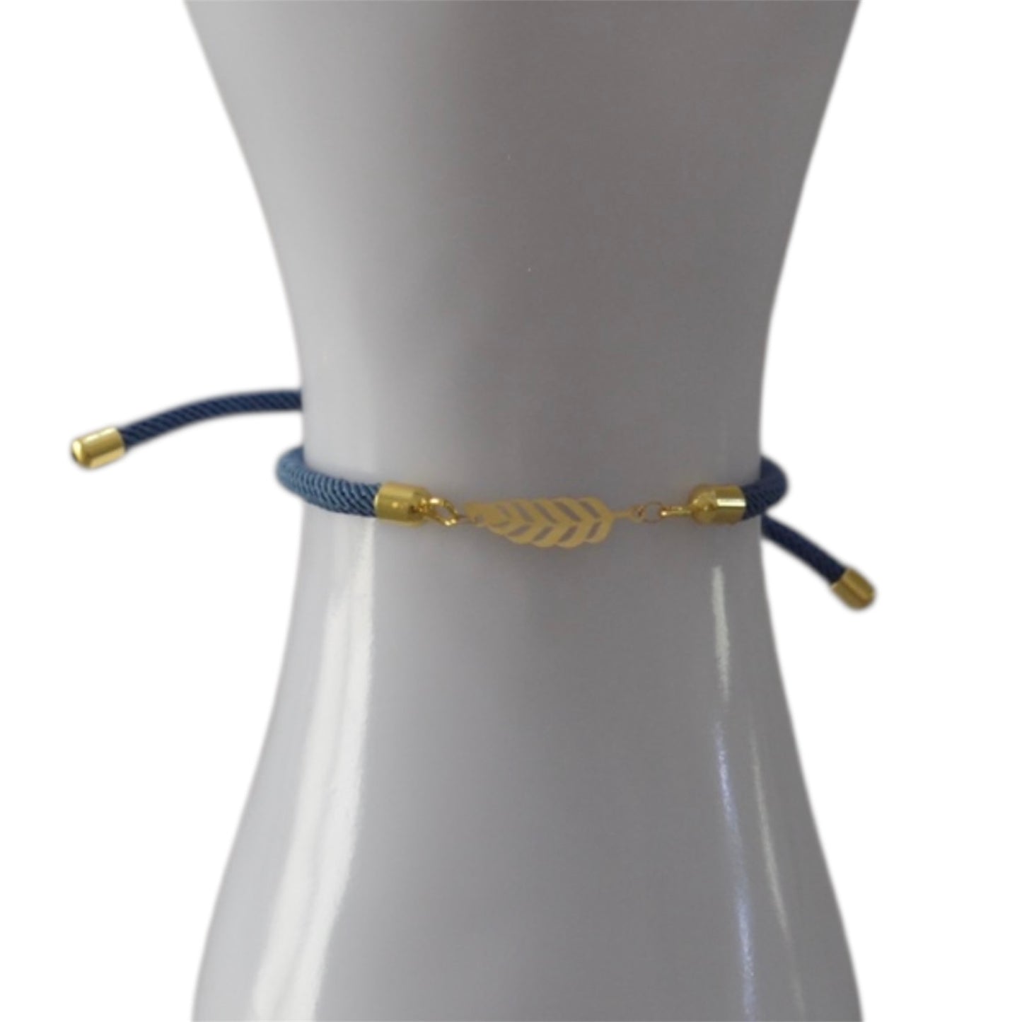 Rope Bracelet with 18K Gold Motif