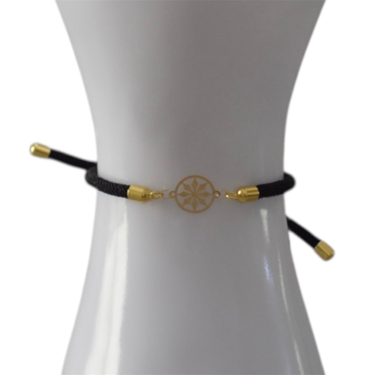 Rope Bracelet with 18K Gold Motif