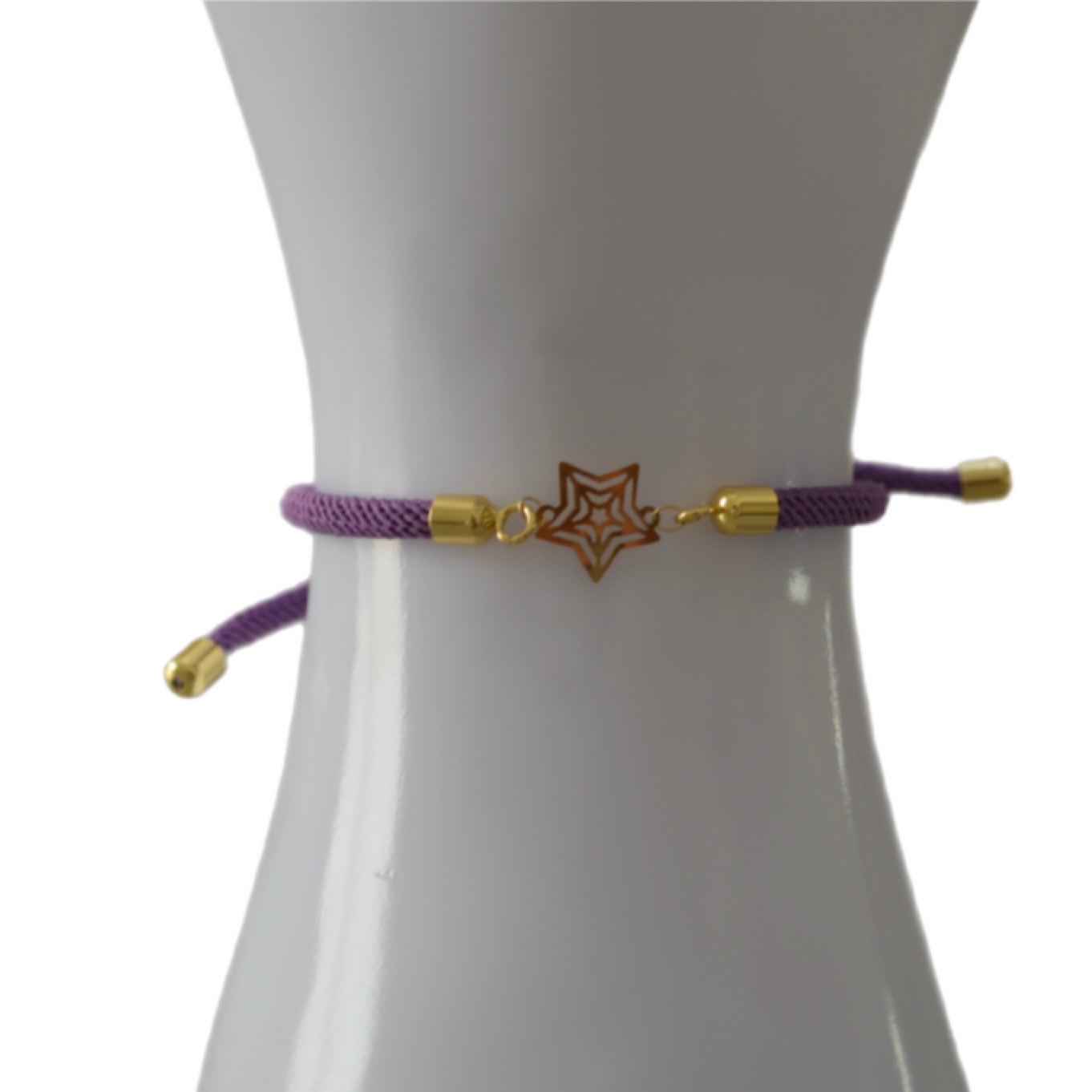 Rope Bracelet with 18K Gold Motif