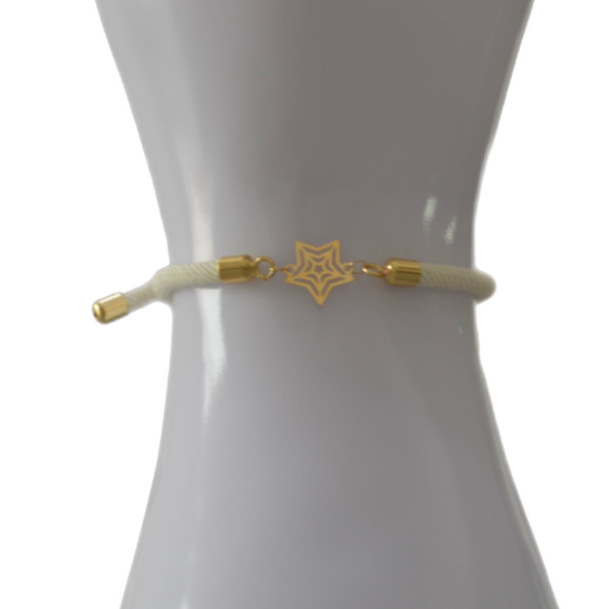 Rope Bracelet with 18K Gold Motif