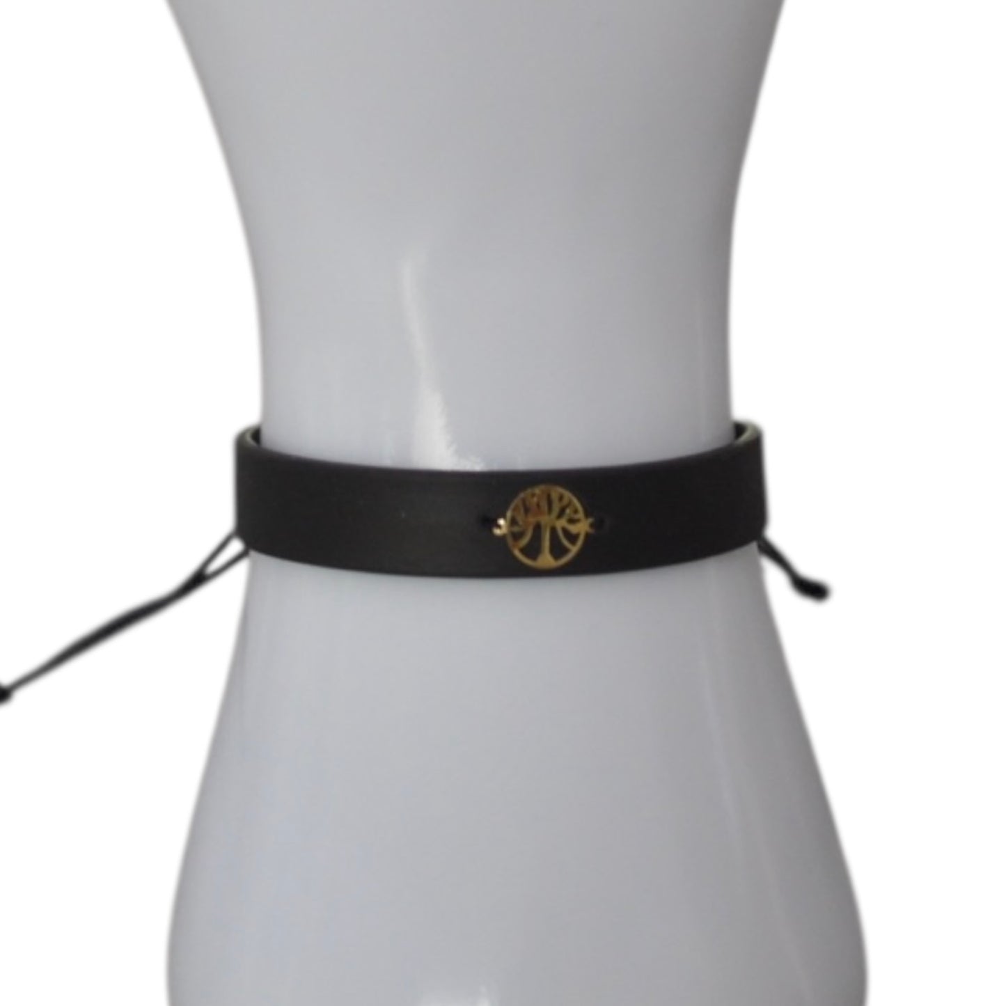 Rubber Bracelet with 18K gold