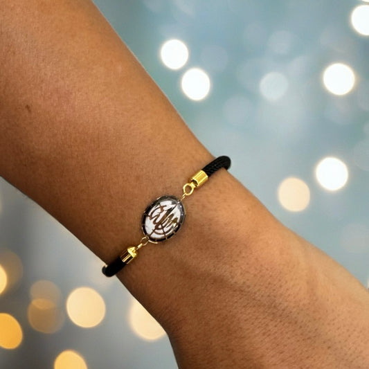 Rope Bracelet with 18K "الله"