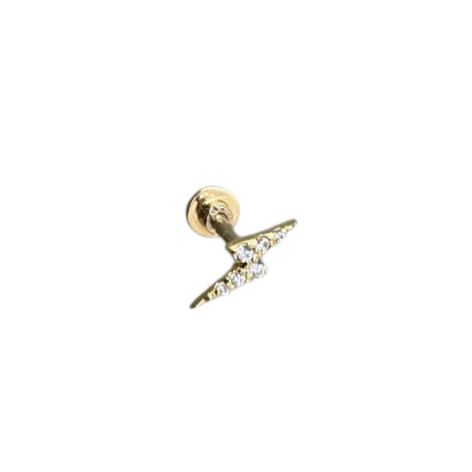 18K Gold lightning Stud