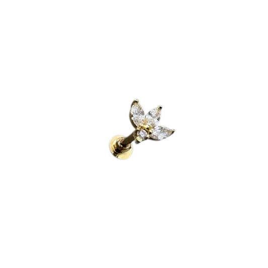 18K Gold Cluster Stud