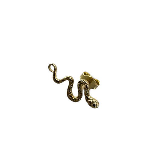 18K Gold Snake Earrings